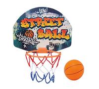 Simba 107406024 - Juego de Baloncesto con Soporte para la Puerta, Tabla 27 x 5 x 21 cm, Cesta con Red de 15 cm, Bola de 8, 6 cm, a Partir de 3 años
