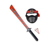 Simba 108042587 Next Ninja Espada y máscara, Rojo, con luz y Sonido, función de Disparo, 60 cm, con Cinta Textil, a Partir de 3 años