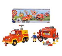 Simba 109251086 - Bombero Sam Venus con Colgante y Figura de Arnold, Sonido Original, función de pulverización de Agua, camión de Bomberos, a Partir de 3 años