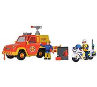 Simba 109251099038 - Pick-Up Venus & Moto de policía (2 Figuras de acción de Chorro de Agua y Sonido)