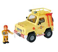 Simba 109252511 - Camión de Bomberos Sam 4 x 4 con Figura, Coche de Bomberos de 15 cm, con luz, Puertas para Abrir, Accesorios, a Partir de 3 años, Exclusivo en Amazon