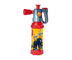 Simba 109252514 - Bombero Sam Espuma y cañón de Agua, Juguete de Agua, Salpicaduras de Agua o Espuma, Mecanismo de Aire comprimido, Bomberos, extintor, 31 cm, Juego de rol, a Partir de 3 años