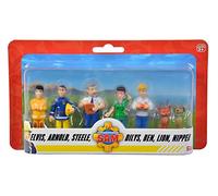 Simba 109252538 - Juego de Figuras de Sam de Bombero, 6 Unidades, 2 Surtidos, Solo se Entrega una versión, Figuras de 5 - 7 cm, a Partir de 3 años