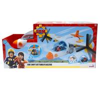 Simba 109252615 Bombero Sam Fire Swift - Avión de Rescate (42 cm), diseño de avión de Juguete Grande con protor, Figura, Caballo y Muchas Funciones, Incluye luz y Sonido para niños a Partir de 3 años