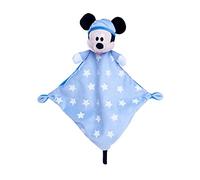 Simba 6315870352 - Toalla de Seguridad de Mickey Mouse de Disney, Que Brilla en la Oscuridad, Juguete para bebé, Juguete de Peluche, Adecuado a Partir de los Primeros Meses de Vida