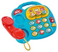 Simba ABC 104010016 - Teléfono Colorido, Juguete para bebé, Pantalla giratoria, melodía, teléfono de Juego, teléfono de Aprendizaje, con Diferentes Sonidos, 20 cm, motricidad, niño, a Partir de 6