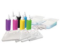 Simba- Aquagelz Creative Set, Crea Figuras Blanditas en 3D, Incluye 7 botes de colores, 4 moldes, 4 sobres de mezcla (106322562)