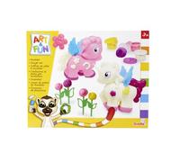 Simba Art and Fun 106326016 - Juego de amasar (4 x 50 g, 2 x Forma de Unicornio, Accesorios a Partir de 3 años)