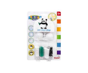 Simba Art & Fun Air Dry Clay Panda - Kit creativo con plastilina de secado al aire, 4 colores Airclay, piezas de plástico e instrucciones, kit de manualidades para niños a partir de 5 años