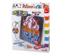 Simba Art & Fun Sequin Fun Cupcake - Kit de manualidades con purpurina con 700 lentejuelas, placa de 18 x 18 cm, incluye rotulador, mosaico creativo para niños a partir de 5 años