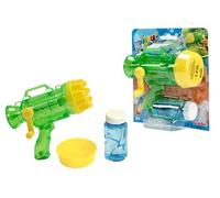 Simba Bubble Fun Pistola de Pompas Manual con Molinillo, 30 ml de Líquido para Pompas, Tamaño Compacto 14 x 12 cm, Juguete para Niños a Partir de 3 Años (107286169)