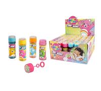 Simba Care Bears - Botella de Burbujas de jabón con Paciencia en la Tapa, 60 ml de lejía, Botella Transparente con precinto Care Bears, 4 diseños, a Partir de 3 años