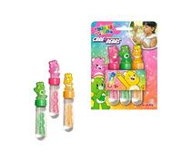 Simba Care Bears - Juego de 3 pompas de jabón con Ositos de la Suerte, 30 ml de lejía Cada uno, Juego de Colores para Exteriores para niños, Ideal como obsequio o Regalo, a Partir de 3 años