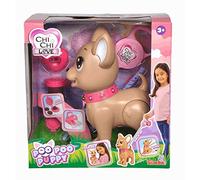 Simba Chi Chi Love Paseo Poo Poo Puppy, Perro Chihuahua de Juguete para pasear, 30 cm, Incluye Correa, plastilina y Accesorios. A Partir de 3 años (105893264)