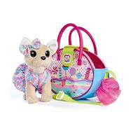 Simba- Chi Chi Love Sweetest Candy, Perro Chihuahua de Peluche, en Bolso de Caramelo con Colgante Sorpresa, con Asas, 20cm, A Partir de 3 Años (105890001)