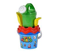 Simba- Cubo de Playa Baby de Super Mario con Accesorios, Medidas: 14x14x11cm, Incluye Cubo, Tamiz, Pala, Rastrillo, Regadera, A Partir de 1 año (109234593)