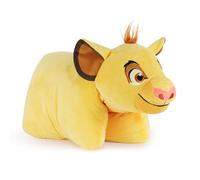 Simba del El Rey León Disney - Cojín de Peluche Ultra Suave y Multifuncional, abrazable, Ideal para la habitación de los niños, Viajes y pijamadas
