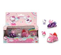 Simba Dickie Hello Kitty - Scooter Macaron + Melody - Vehículos Metal + Figuras Desmontables - 253242003 - Colorido