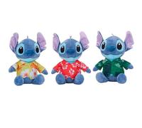 Simba -Disney Peluche Stitch Hawaii 25cm, 3 Modelos: Camiseta Roja, Verde o Amarilla, Material Suave, Auténtico Producto Oficial Disney, Adecuado Desde los Primeros Meses de Vida (6315876996)
