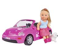 Smoby- Steffi Love-Evi en Beetle (Simba 5731539) Mini muñeca con coche, Multicolor , color/modelo surtido