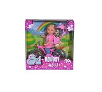 Simba - Evi Holiday muñeca Flexible de Bicicleta con Perro, Color, 105733273038