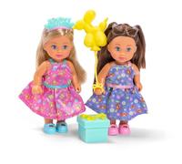 Simba Evi Love Birthday Party, 2 Muñecas 12 cm con Regalo Sorpresa, +3 Años