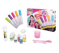 Simba Fash!on Flash DIY Lipgloss Set - Kit creativo para hacer brillo de labios con 5 recipientes, 3 colores, 3 fragancias, purpurina y accesorios para mezclar, kit de belleza para niños a partir de 5