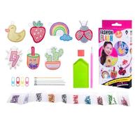 Simba Fashion Flash Diamond Setting - Juego de llaveros DIY con 7 colgantes acrílicos, 4 cierres de mosquetón y 9 cadenas de bolas de metal, kit creativo para diseñar a partir de 5 años