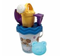Simba- Juego de Cubos para Perros, 6 Piezas, Cubo, colador, sandfrom, Pala, rastrillo, vertedor, Altura: 16 cm, diámetro: 17 cm (107114647)