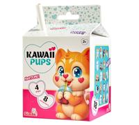 Simba Kawaii Pups - Juego de Figuras coleccionables de 4 Perros (4,5 cm) con minialimentos y Tarjetas coleccionables, Juego Sorpresa al Azar, para niños a Partir de 3 años