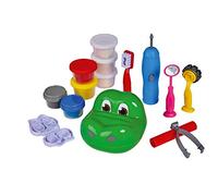 Simba Knetset Krokodil Zahnarzt Art and Fun-Juego de amasar con diseño de cocodrilo Dentista, Multicolor (4006592039424)