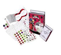 Simba- Ladybug Miraculous Glittery Tatuaje de 150 Pinceles, 4 Polvos de Purpurina, 11 Piezas, a Partir de 5 años, Color Rosa. (105950146)