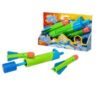 Simba Lanzador de Cohetes de Agua 2 en 1 - Lanzador de Cohetes de Agua y Cohetes (L: 32 cm, 5 cm de diámetro), Incluye 2 Cohetes de Espuma, Alcance de hasta 8 Metros, Juguete para Exteriores para