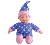 Simba Laura 105010010 - Muñeca de Cuerpo Blando con Forma de Estrella pequeña y Gorro con Luna y Estrellas Luminosas, 20 cm, Brilla en la Oscuridad, muñeca bebé a Partir de 12 Meses, Color Azul