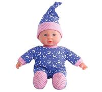 Simba Laura 105010010 - Muñeca de Cuerpo Blando con Forma de Estrella pequeña y Gorro con Luna y Estrellas Luminosas, 20 cm, Brilla en la Oscuridad, muñeca bebé a Partir de 12 Meses, Color Azul