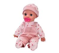 Simba Laura Little Babbler - Muñeca de Cuerpo Blando con 25 Sonidos de bebé, Ojos para Dormir, chupetes y Peto, muñeca parlante con función, 30 cm, a Partir de 2 años