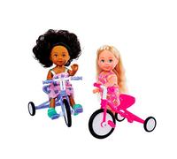 Simba Muñeca Love Best Friends, Evi y Su Mejor Amiga, Con Triciclos, multicolor (105733567)