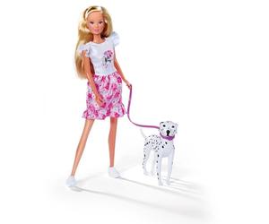 Simba- Muñeca Steffi Love y Evi Van de Paseo con Dos Dálmatas y con un Patinete para Muñecas (105733605)