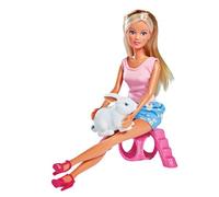 Simba - Muñeca Steffi y Evi Animales Felices- Steffi de 29 cm con Evi de 12 cm y Accesorios. Dos Modelos Disponibles, se Envia un Modelo de Manera aleatoria. a Partir de 3 años. (105732156)