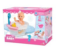 Simba New Born Baby Bañera con Ducha, con función de Bombeo y Pato de baño, para muñecas de 30-43 cm, 32,5 cm, Accesorios para muñecas a Partir de 3 años