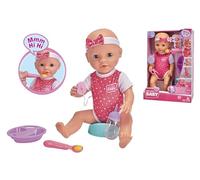Simba New Born Baby Hungry - Juego de 5 cucharas mágicas con función de Sonido, hidratación y Humedad, 38 cm, a Partir de 2 años