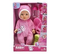 Simba- New Born Baby Kitty Onesie-Muñeca de Vinilo con función hidratación (6 Piezas, 30 cm, a Partir de 2 años) (105030519)