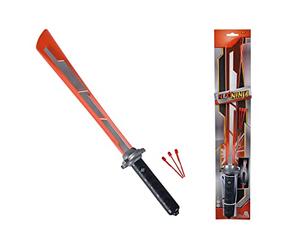 Simba Next Ninja Espada roja con luz y Sonido, función de Disparo, 3 Flechas, 60 cm, a Partir de 3 años