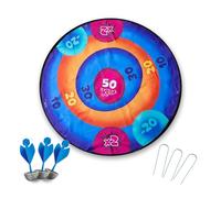 Simba Park Dart - Juego de Dardos para Exteriores con 3 Dardos (14 cm) con Punta Suave, Diana Plegable (diámetro de 132 cm) y 3 Ganchos para Tierra, Juego de Lanzamiento para niños a Partir de 3 años