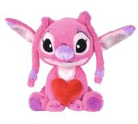 Simba Peluche Angel 25 cm Abrazando un Corazón. Personaje de Lilo & Stitch. Peluche Suave y Amoroso. Licencia Oficial Disney. Apto Desde 0 Meses (6315877002X12)