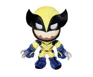 Simba - Peluche Lobezno - Diseño clásico con Traje Amarillo y Azul - Óptimo para Fans de X-Men - Suave, Decorativo y Coleccionable - Desde 0 Meses - Versión Oficial Marvel (6315870457)