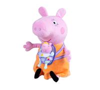 Simba Peluche Mamá Pig 33 cm con bebé Evie – Peppa Pig, suave, extraíble, desde 0 meses