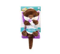 Simba PetZoo Baby Otter - Peluche Interactivo con función de Chupete y Botella, función Try-me, 28 cm, para niños a Partir de 1 año