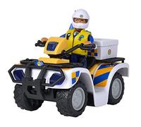 Simba Sam el Bombero - Quad de policía + Figura Malcolm articulada - Accesorios incluidos - a Partir de 3 años - 109251093038