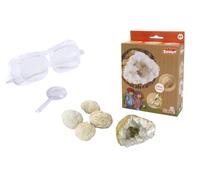 Simba Scout 109452662 Scout - Juego de 5 geodas auténticas (3-4 cm, Incluye Gafas Protectoras y Lupa, a Partir de 3 años)